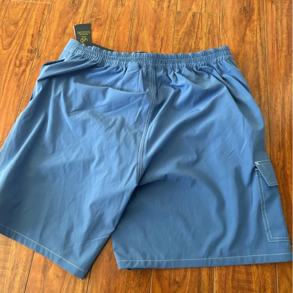 NWT Polo by Ralph Lauren 8-1/2-Inch Kailua Classic-Fit Blue Swim Trunks Sz XXL